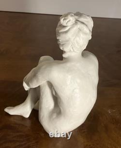 ART DECO SCULPTURE NUDE FEMALE FIGURINE GRONAU ROSENTHAL GERMANY 1940s STATUE
