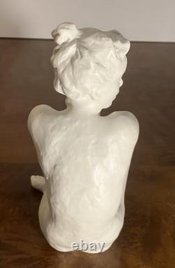 ART DECO SCULPTURE NUDE FEMALE FIGURINE GRONAU ROSENTHAL GERMANY 1940s STATUE