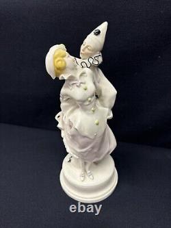 ART DECO Schwarzburger Werkstatten Porcelain Pierrot & Lady Figure