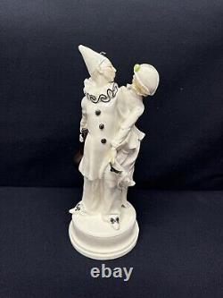 ART DECO Schwarzburger Werkstatten Porcelain Pierrot & Lady Figure