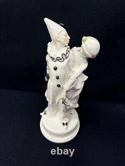 ART DECO Schwarzburger Werkstatten Porcelain Pierrot & Lady Figure