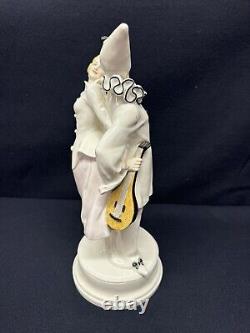 ART DECO Schwarzburger Werkstatten Porcelain Pierrot & Lady Figure