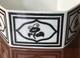 Art Deco T&v Limoges France Black White Floral Octagonal Ceramic Porcelain Bowl