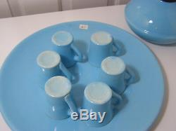 Amazing Catalina Island Pottery Coffee Set Carafe, 6 cups, 14.5 Service Platter