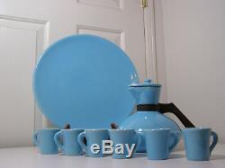 Amazing Catalina Island Pottery Coffee Set Carafe, 6 cups, 14.5 Service Platter