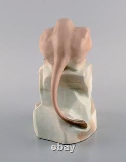 Amphora, Czechoslovakia. Hand-painted Art Deco porcelain figurine of lion