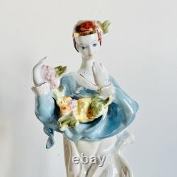 Ancient Muse VTG Romania Porcelain Iridescent Stipo Dorohoi Woman Figurine