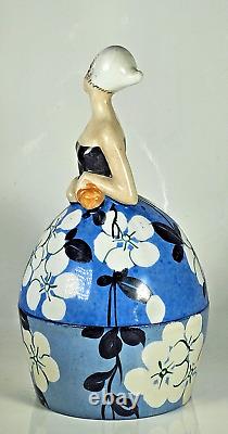 André BECQUEREL ANTIQUE CANDY in ELEGANT ART DECO ALADDIN PORCELAIN 1925