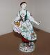 Antique 1884-1902 Sitzendorf Porcelain Figurine Woman With Flowers 9.5 1.6 Lbs