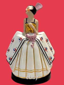 Antique 1920's Art Deco Robj Era French Porcelain Figural Boudoir Perfume Lamp