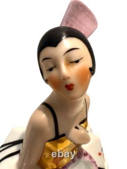 Antique 1920's Art Deco Robj Era French Porcelain Figural Boudoir Perfume Lamp