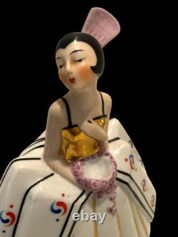 Antique 1920's Art Deco Robj Era French Porcelain Figural Boudoir Perfume Lamp