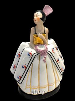Antique 1920's Art Deco Robj Era French Porcelain Figural Boudoir Perfume Lamp