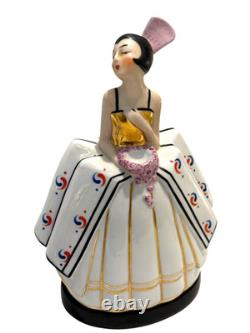Antique 1920's Art Deco Robj Era French Porcelain Figural Boudoir Perfume Lamp