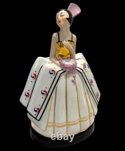 Antique 1920's Art Deco Robj Era French Porcelain Figural Boudoir Perfume Lamp