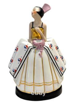 Antique 1920's Art Deco Robj Era French Porcelain Figural Boudoir Perfume Lamp