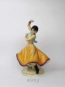 Antique 1920s Art Deco ROYAL DUX Porcelain Spanish Dancer, Lia Czechoslovakia