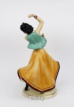 Antique 1920s Art Deco ROYAL DUX Porcelain Spanish Dancer, Lia Czechoslovakia