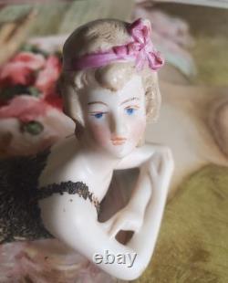 Antique 1920s German Porcelain Bathing Beauty Figurine #2