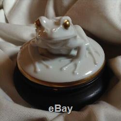 Antique 1922 Rosenthal Signed Moldenhauer Frog German Porcelain Figurine Gold