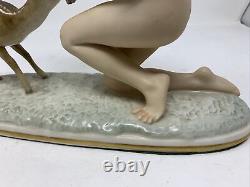 Antique 1939-1965 ART-DECO Porcelain Sculpture HUTSCHENREUTHER Free Ship