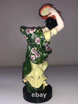 Antique Aladin French Art Deco Porcelain Figurine Spanish Lady Woman Dancer