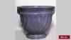 Antique American Art Deco Large Purple Porcelain Jardiniere