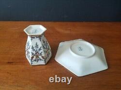 Antique American Belleek Lenox Art Deco Hexagonal Demitasse Cup & Saucer Euc