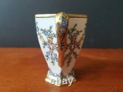 Antique American Belleek Lenox Art Deco Hexagonal Demitasse Cup & Saucer Euc