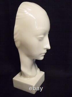 Antique Art Deco Abco White Porcelain 9 Female Bust Figurine Mint