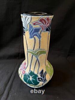 Antique Art Deco Amphora Pottery Vase Czscho Slovakia 1920s. Marked Bottom