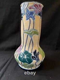 Antique Art Deco Amphora Pottery Vase Czscho Slovakia 1920s. Marked Bottom