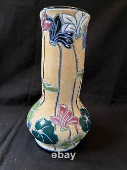 Antique Art Deco Amphora Pottery Vase Czscho Slovakia 1920s. Marked Bottom