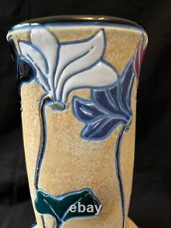 Antique Art Deco Amphora Pottery Vase Czscho Slovakia 1920s. Marked Bottom