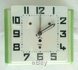 Antique Art Deco Ceramic Kitchen Wall Clock Early 1920s Germany Vtg Porcelain