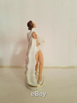 Antique Art Deco Continental Dresden German Porcelain Lady Dancer Figurine