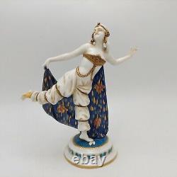 Antique Art Deco E. A. Muller German Porcelain Lady Woman Figurine Figure