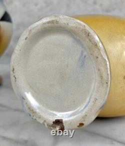 Antique Art Deco Egyptian Desert Porcelain Urn Vase A Pair