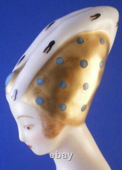 Antique Art Deco French Porcelain Medieval Queen Figurine Figure Porzellan Figur