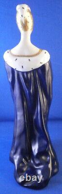 Antique Art Deco French Porcelain Medieval Queen Figurine Figure Porzellan Figur