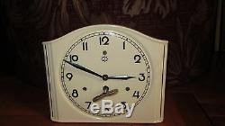 Antique Art Deco German Junghans Kitchen Desktop And Wall Porcelain Clock Watch