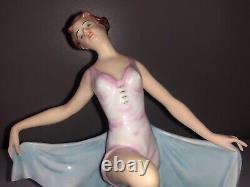 Antique Art Deco German Lady Woman Ballerina Dancer Porcelain Figurine Figure