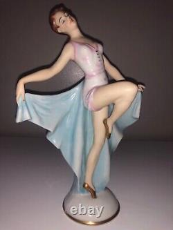 Antique Art Deco German Lady Woman Ballerina Dancer Porcelain Figurine Figure