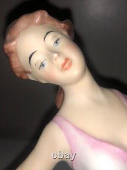 Antique Art Deco German Lady Woman Ballerina Dancer Porcelain Figurine Figure