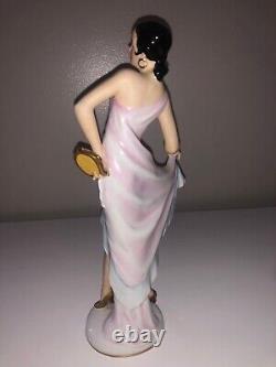 Antique Art Deco German Porcelain Lady Woman Dancer Ballerina Figurine Figure