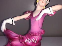 Antique Art Deco German Porcelain Lady Woman Flapper Dancer Figurine Figure