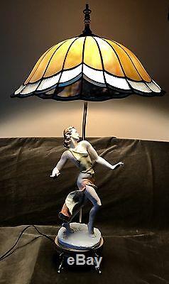 Antique Art Deco German Rosenthal Porcelain Figurine Lamp