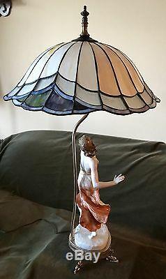 Antique Art Deco German Rosenthal Porcelain Figurine Lamp