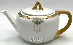 Antique Art Deco Gilded Rosenthal Selb RS Teapot Cream Sugar Canister Porcelain