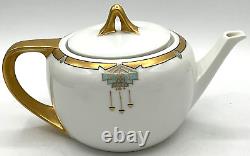 Antique Art Deco Gilded Rosenthal Selb RS Teapot Cream Sugar Canister Porcelain